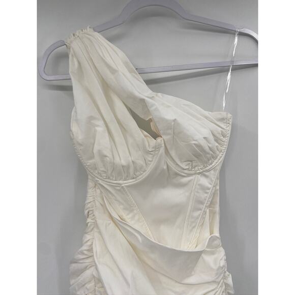 House of CB Clementine White Cutout Ruched Corset Mini Dress Size XS NWT - Picture 4 of 7